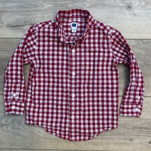 Janie and Jack Plaid Poplin Long Sleeve‎ Button Down Dress Shirt Boys Christmas